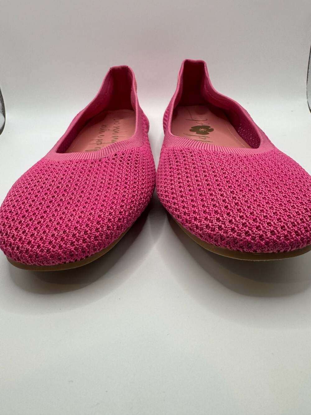 Poppies with Purpose The Signature Pink Shoe Knitted Ballet Flats 11 - Picture 2 of 11